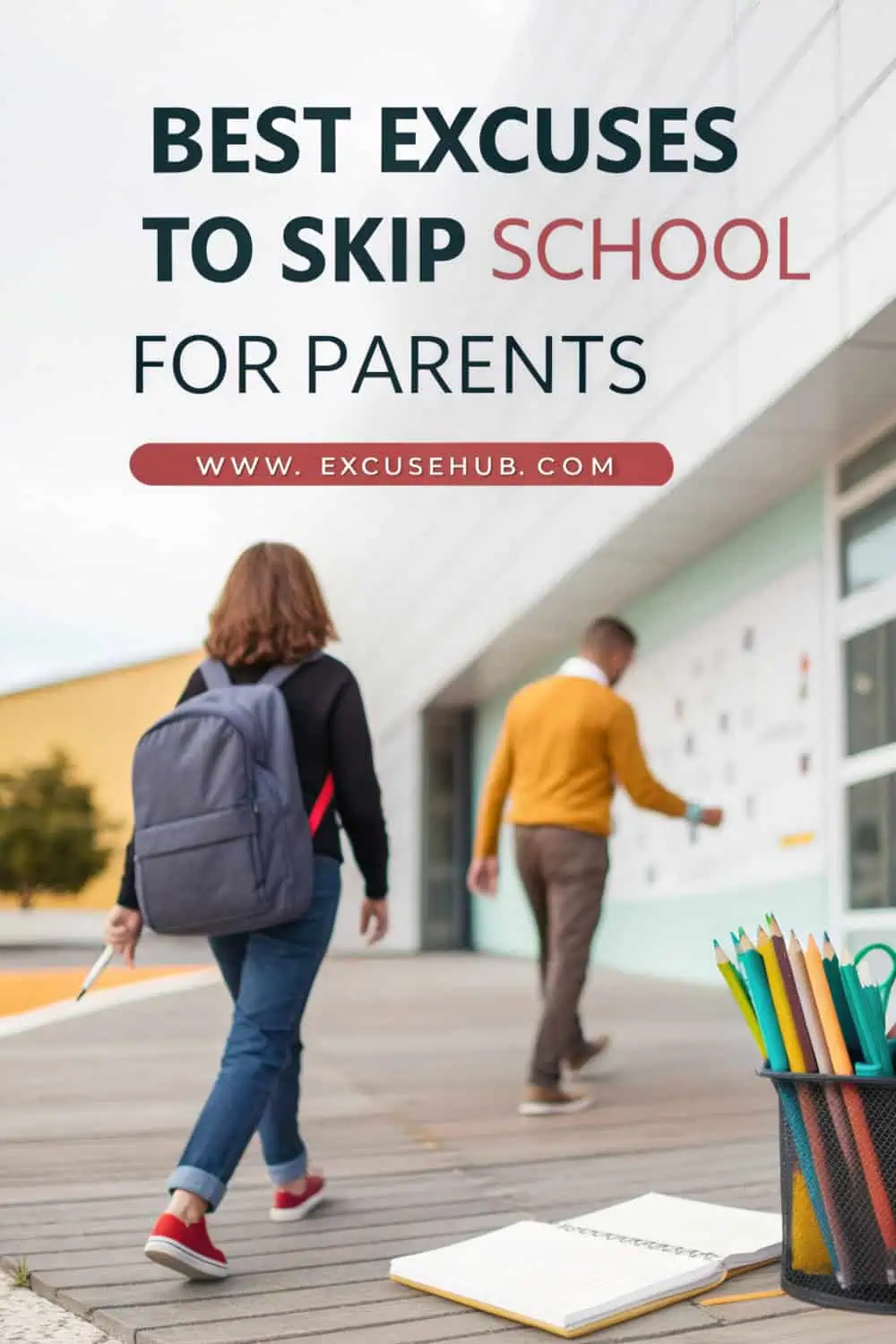 Illustration of a student talking to parents about staying home