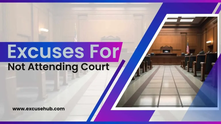 Excuses for Not Attending Court