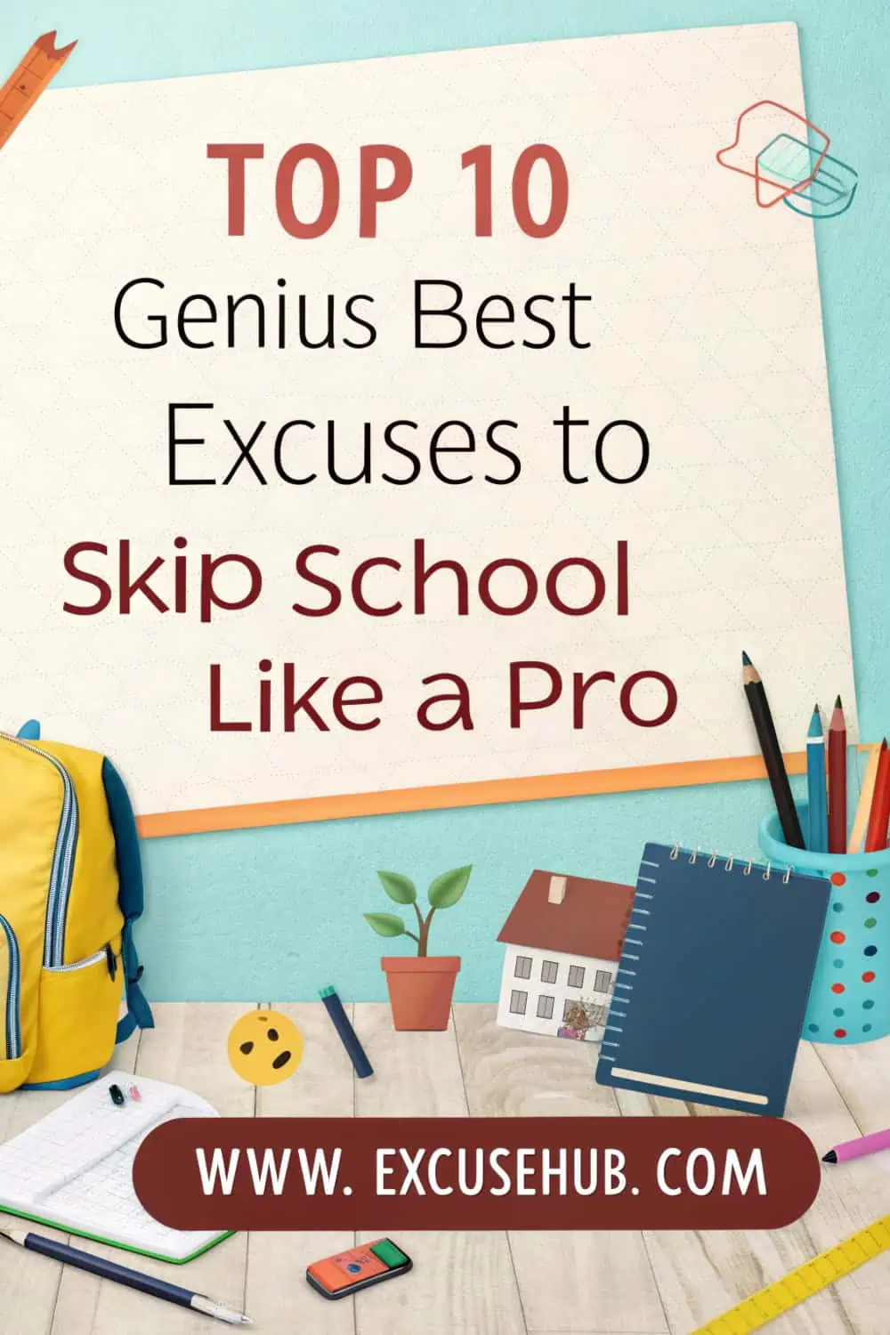 Creative illustration about skipping school
