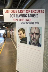 Unique List of Excuses for Having Bruises on the Face