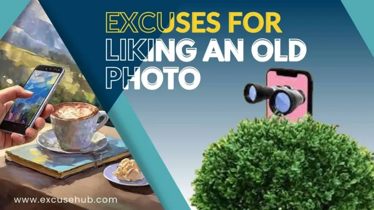 Excuses for liking an old photo