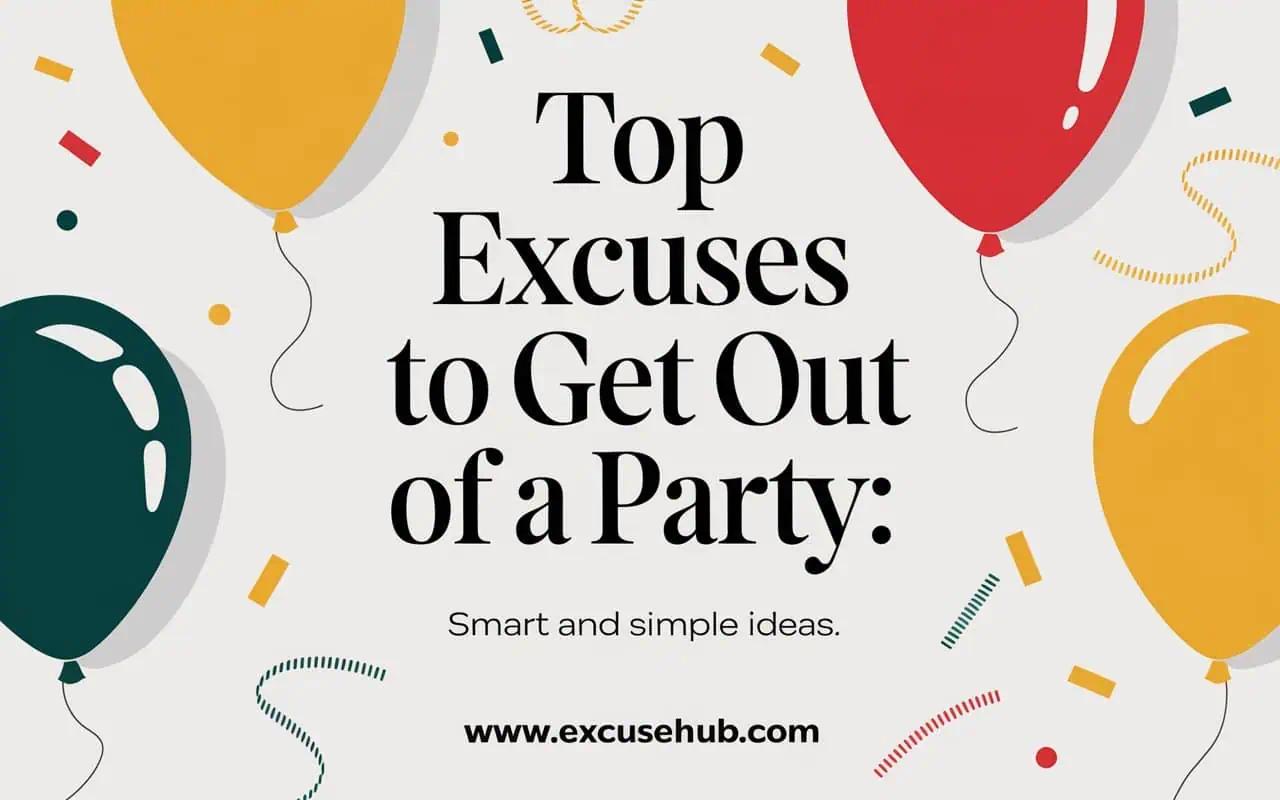 Excuses to Get Out of a Party