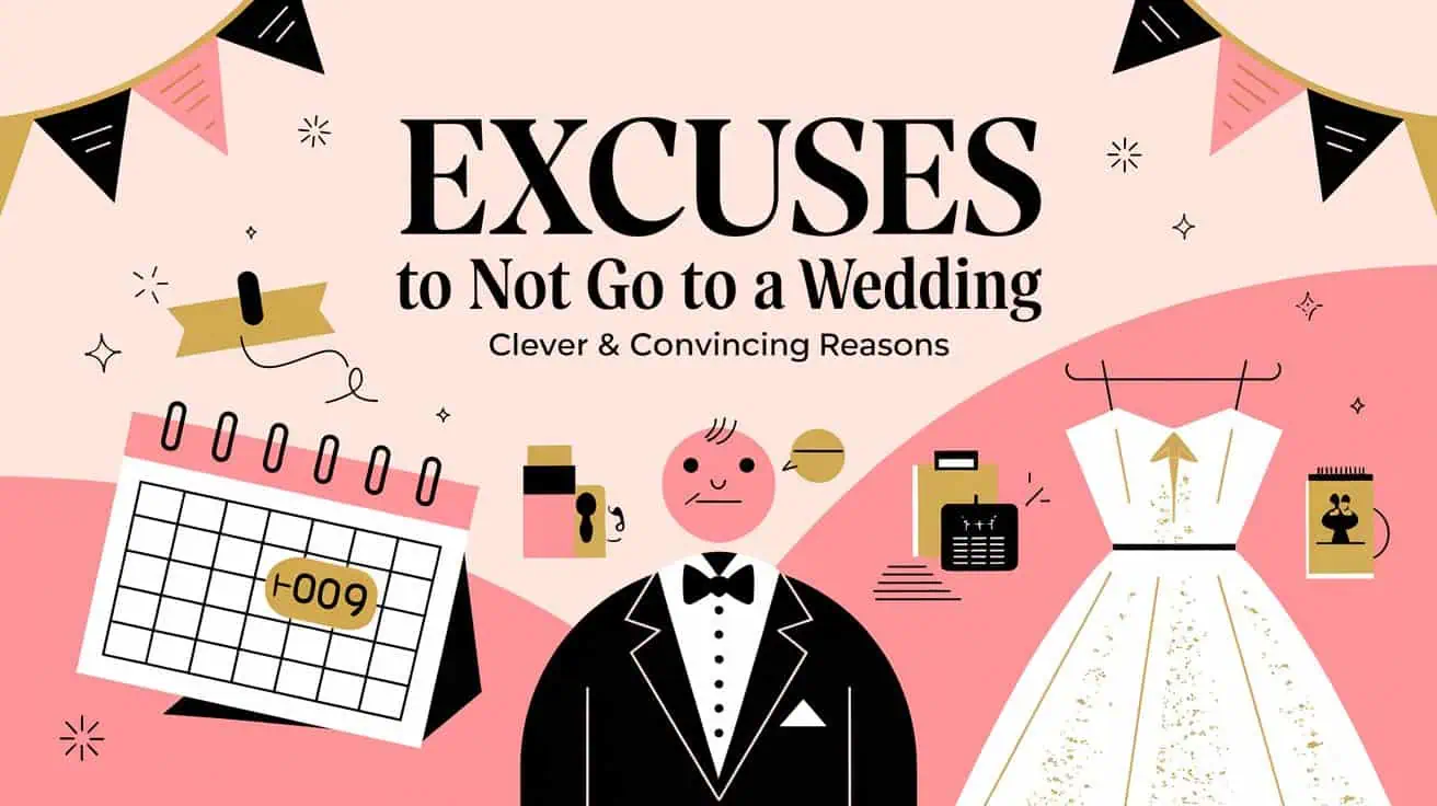 Excuses to Not Go to a Wedding