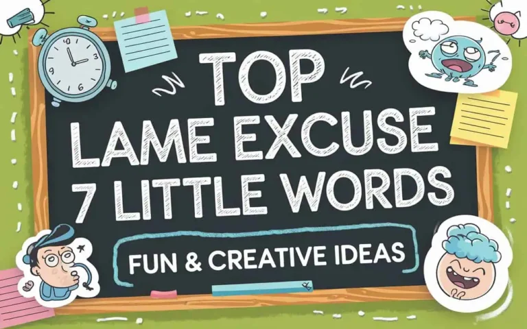 Top Lame Excuse 7 Little Words: Fun & Creative Ideas