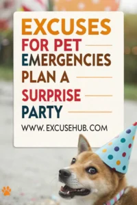 Creative and Unique Excuses for Pet Emergencies to Plan a Surprise Party