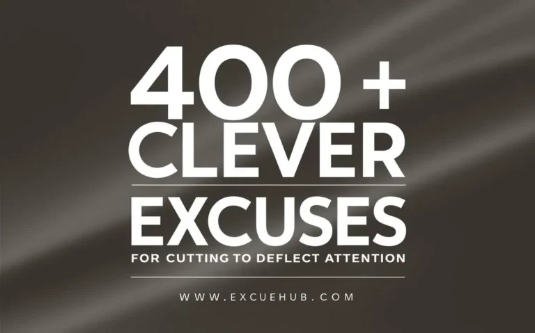 Excuses For Cutting to Deflect Attention