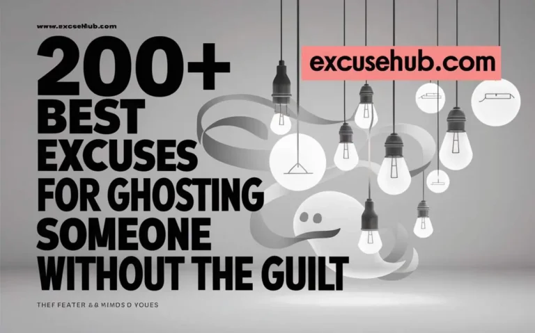 Excuses For Ghosting Someone