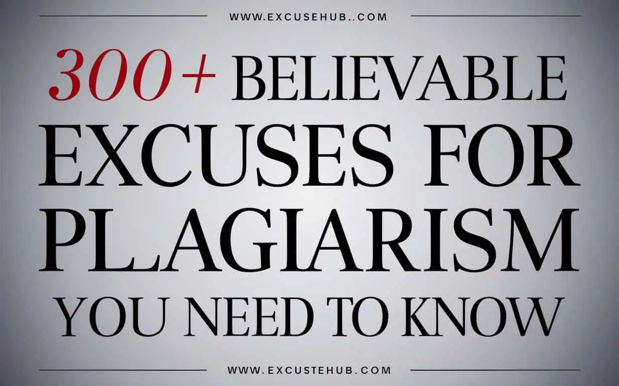 Excuses for Plagiarism