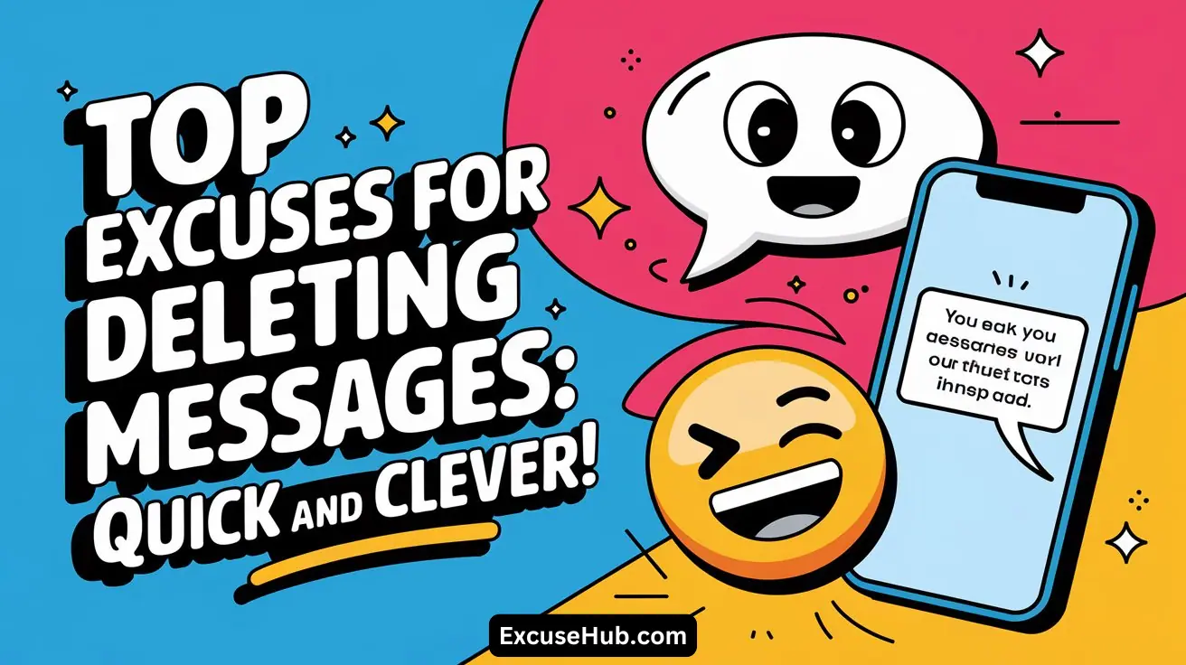 Top Excuses for Deleting Messages: Quick and Clever!