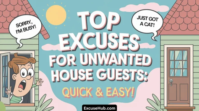 Top Excuses for Unwanted House Guests: Quick & Easy!