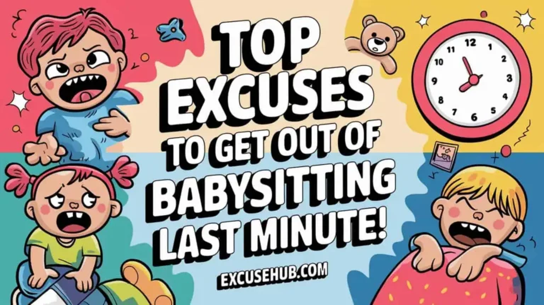 Top Excuses to Babysitting Last Minute