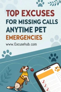 Top Excuses for Missing Calls Anytime: Pet Emergencies