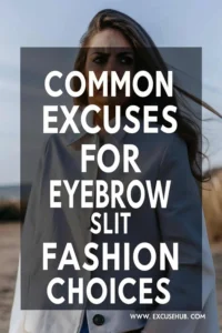 Common Excuses for Eyebrow Slit Fashion Choices