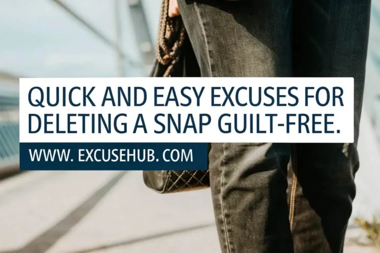 Excuses for Deleting a Snap