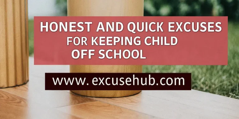 Excuses for Keeping Child off School