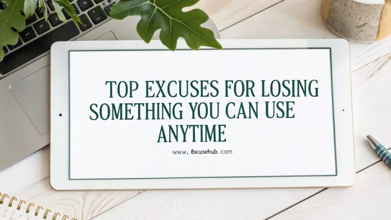 Excuses for Losing Something