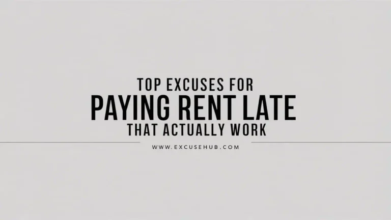 Excuses for Paying Rent Late