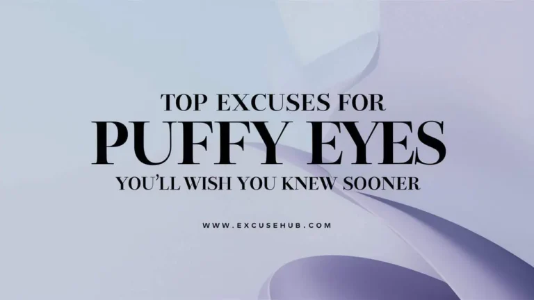 Excuses for Puffy Eyes