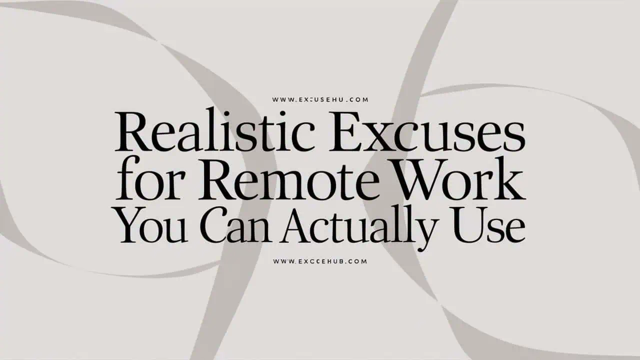 Excuses for Remote Work