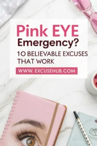 Pink Eye Emergency 10 Believable Excuses That Work