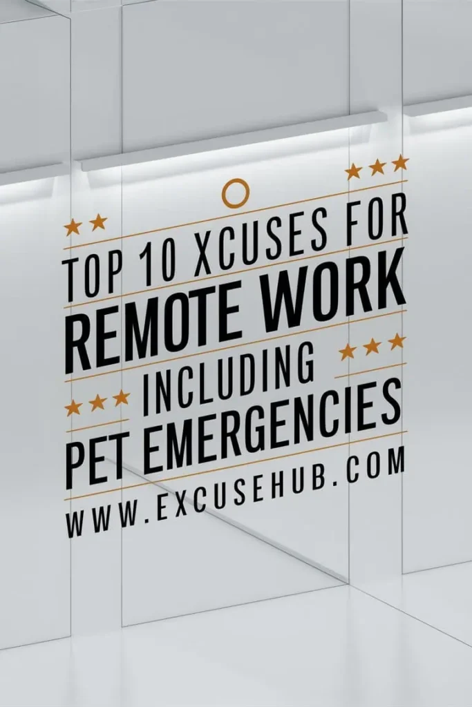 Top 10 Excuses for Remote Work Including Pet Emergencies