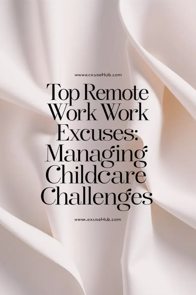 Top Remote Work Excuses Managing Childcare Challenges