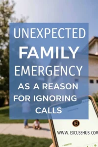 Unexpected Family Emergency as a Reason for Ignoring Calls