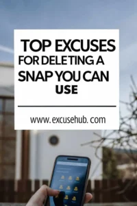 Top Excuses for Deleting a Snap You Can Use