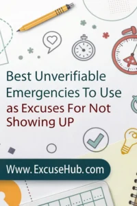 Best Unverifiable Emergencies for Not Showing Up, foolproof excuses no one can question from ExcuseHub.com.